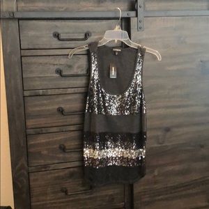 Sparkly gray Express tank